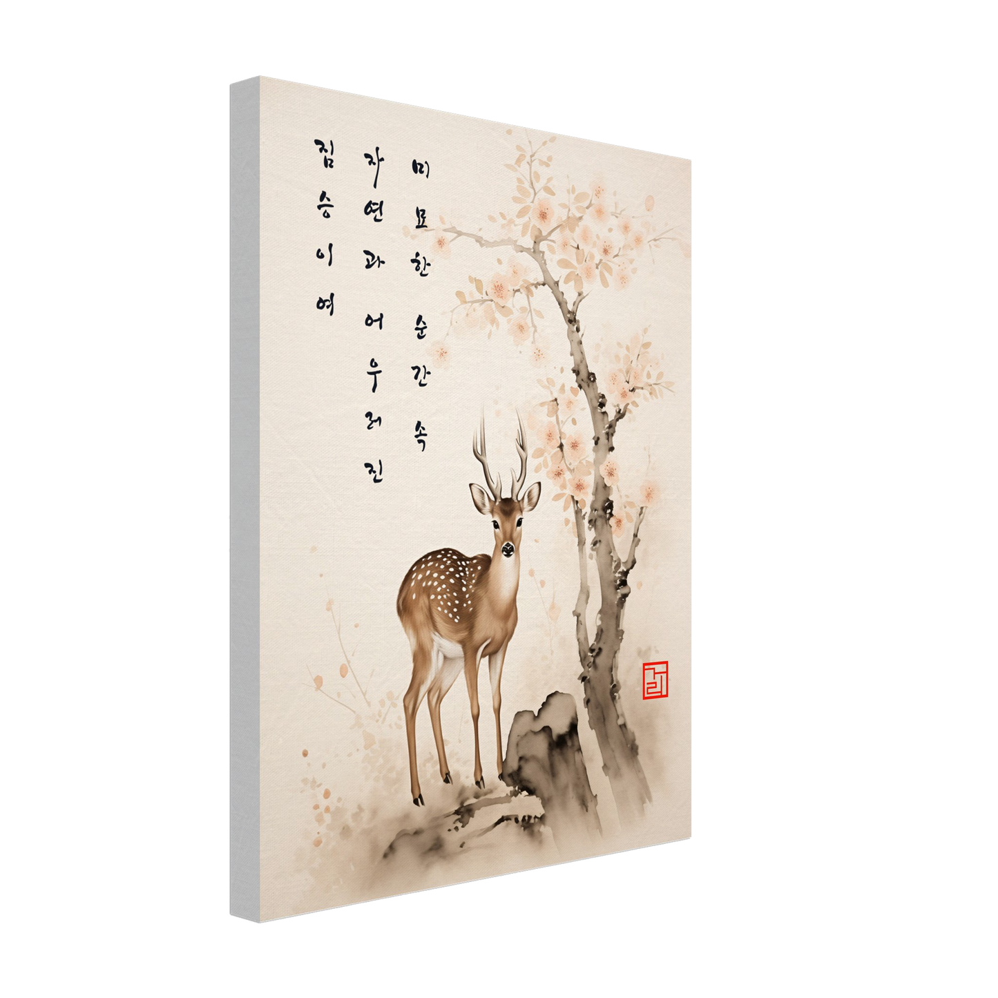 Grace Of The Deer [Canvas] Print Material By 7-210 Korean Wall Art Frame Type 