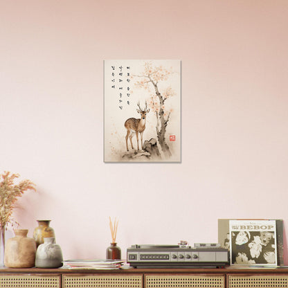 Grace Of The Deer [Canvas] Print Material By 7-210 Korean Wall Art 45x60 cm / 18x24″ Frame Type Thick (4cm /1.6") 