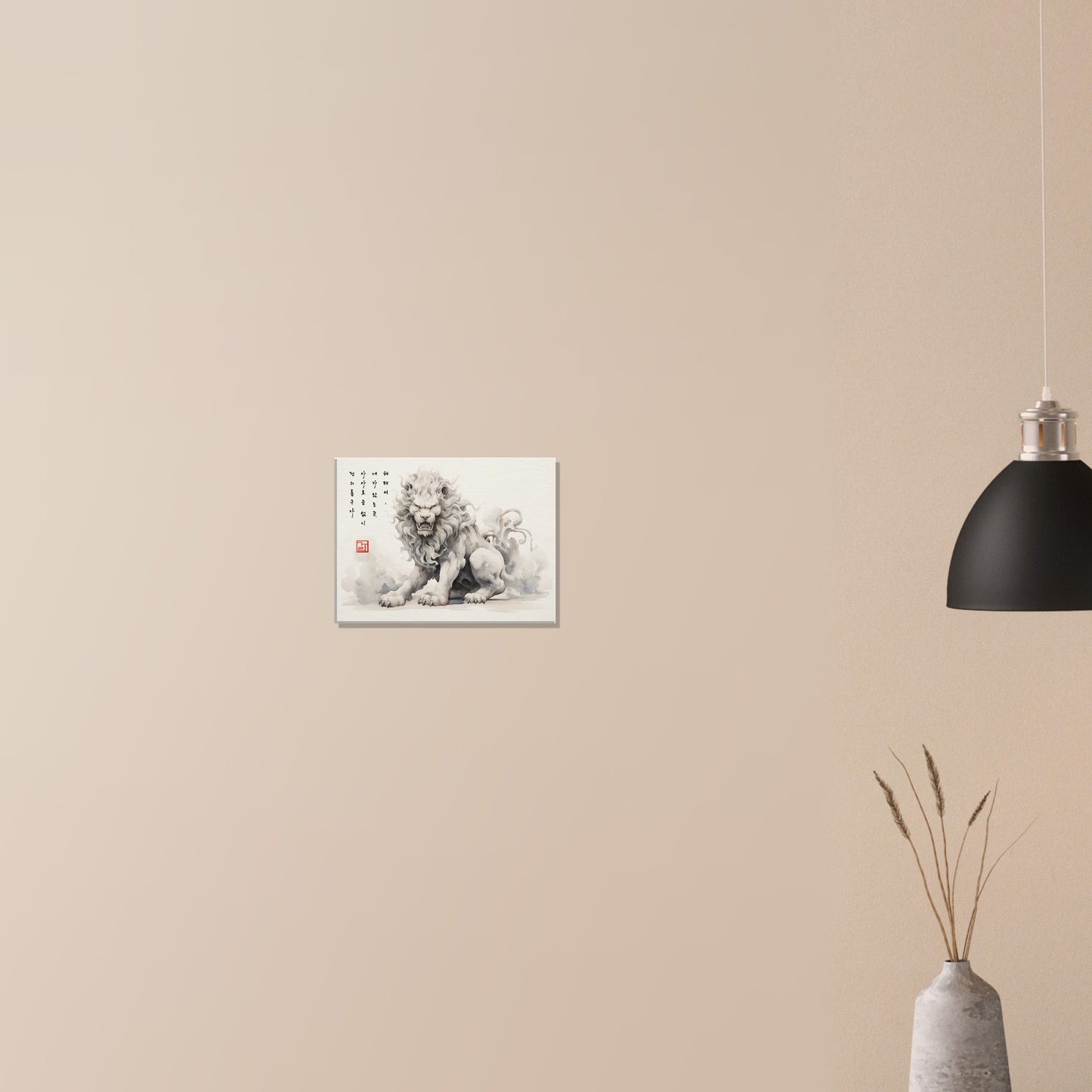 Haetae Guardian [Canvas] Print Material By 7-210 Korean Wall Art 40x30 cm / 16x12″ Frame Type Thick (4cm /1.6") 