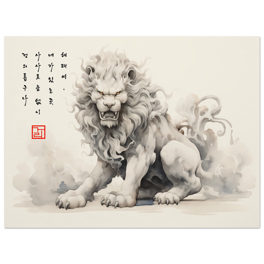 Haetae Guardian [Paper] Print Material By 7-210 Korean Wall Art 40x30 cm / 16x12″ Frame Type No Frame No Frame